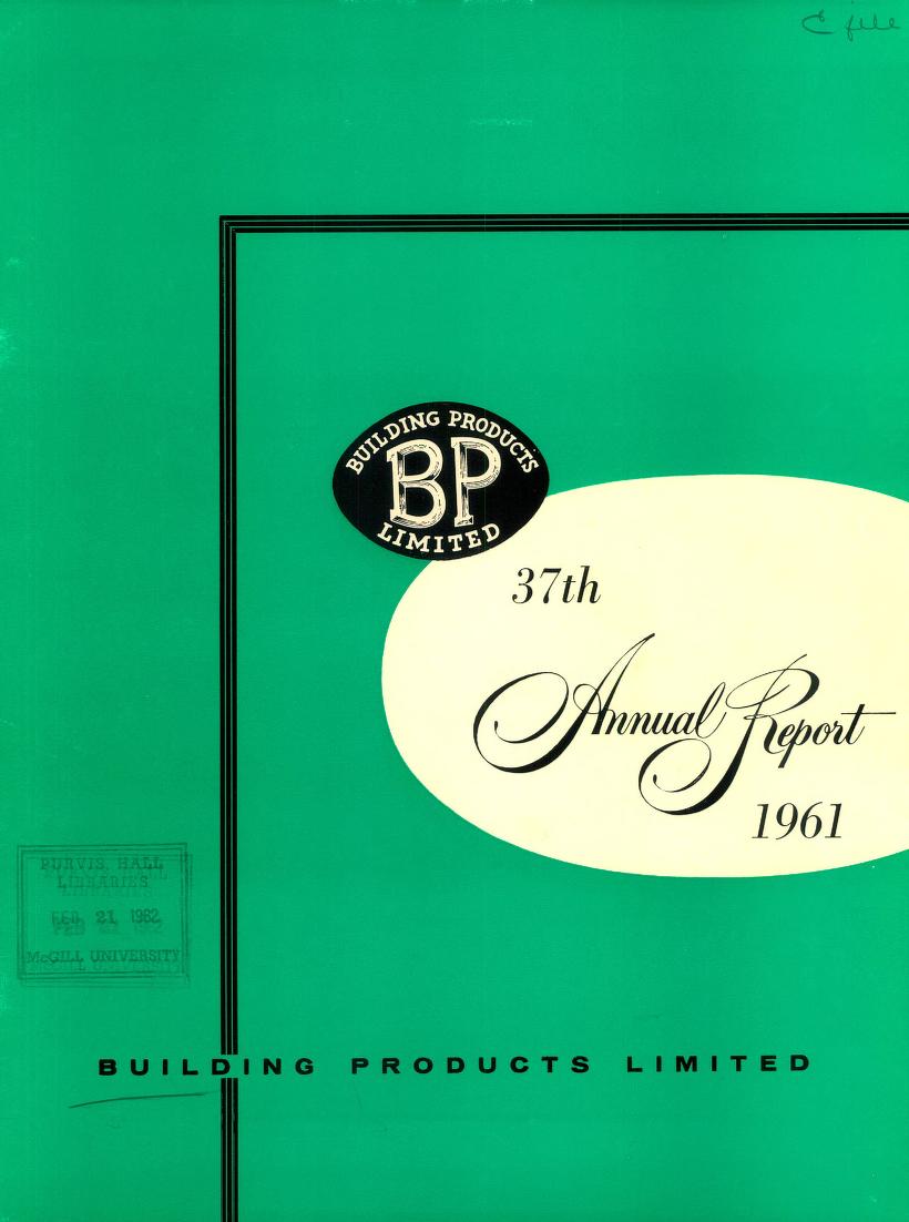 Building Products Limited annual report 1961
