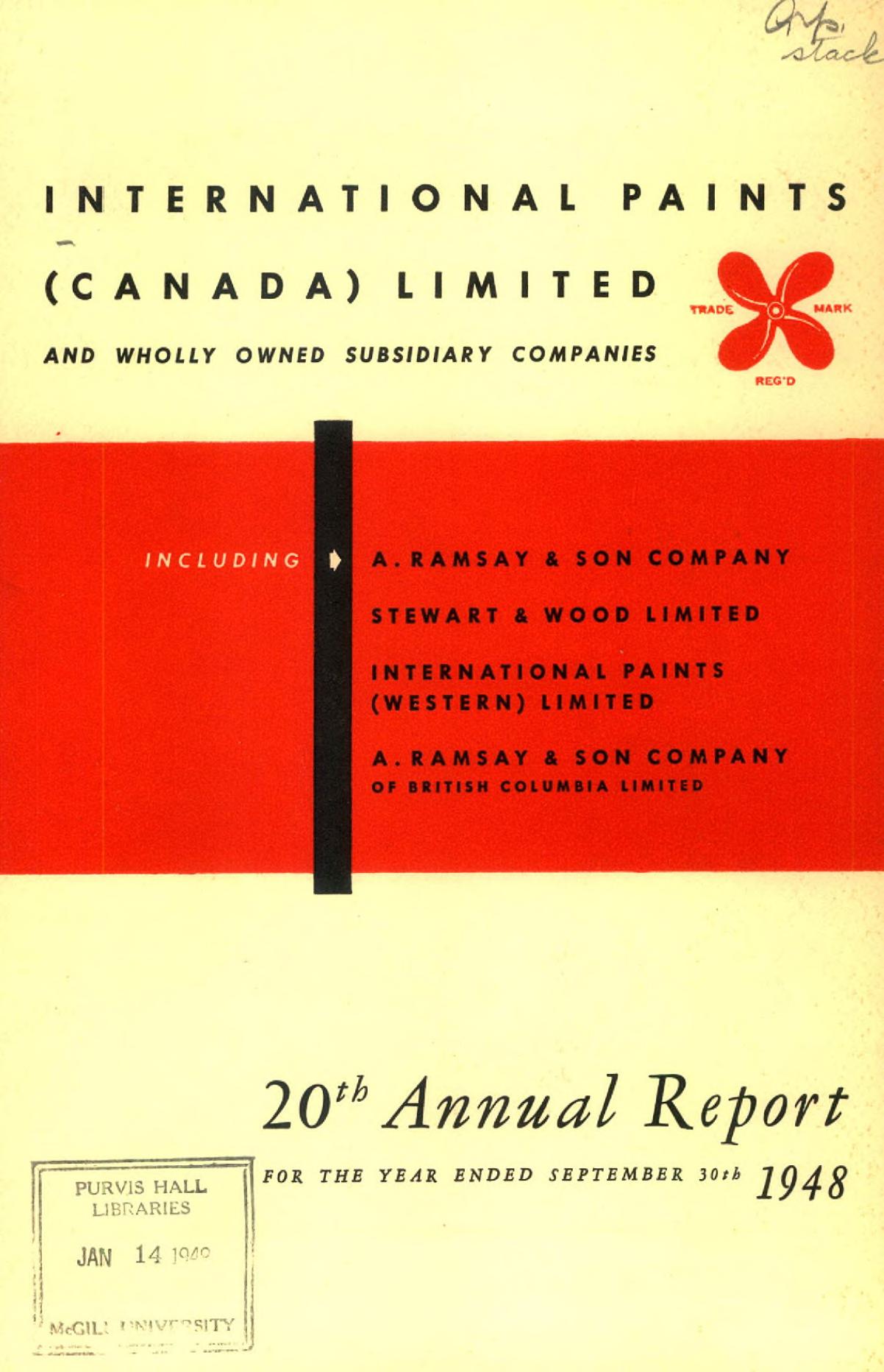International Paints (Canada) Limited annual report 1948