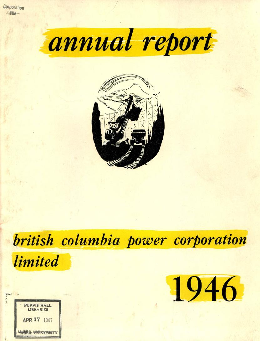 British Columbia Power Corporation Limited annual report 1946