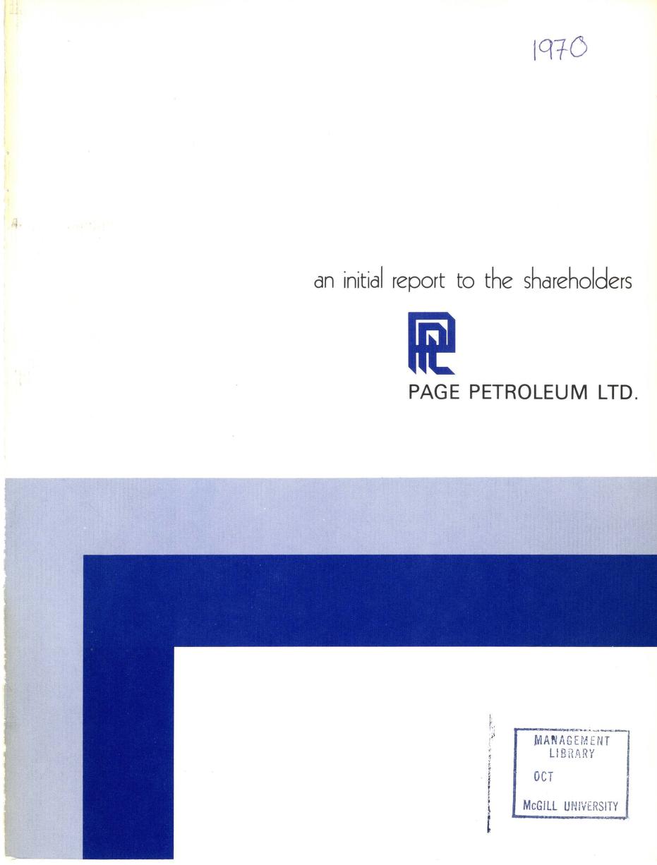 Page Petroleum Limited annual report 1971