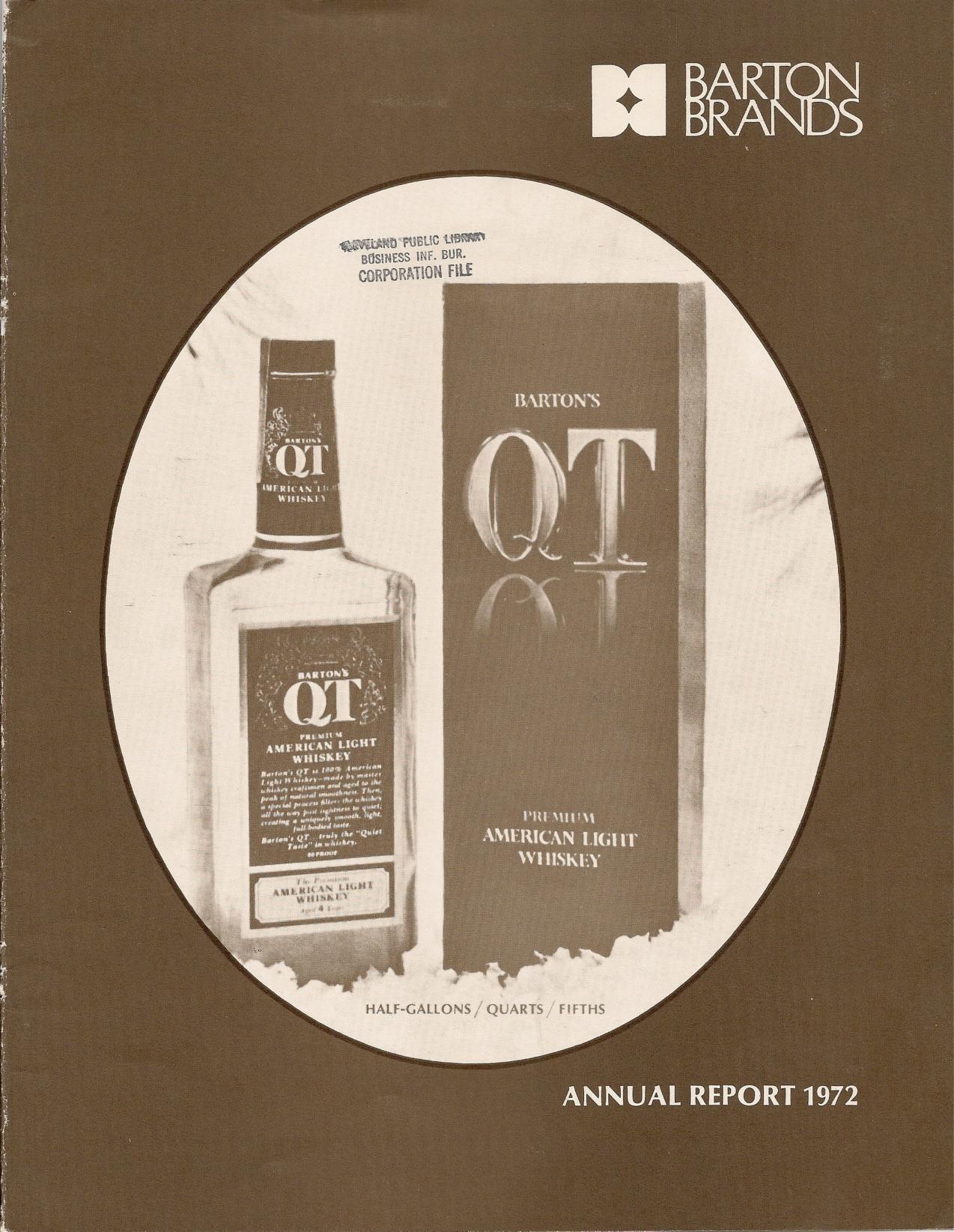 Barton Brands annual report 1972