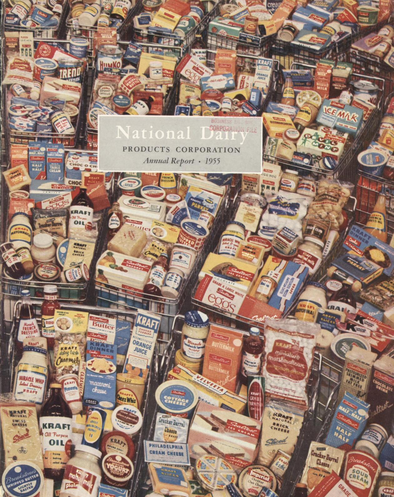 National Dairy Products Corporation, Kraftco, Kraft, United Drug Company, Rexall Drug Company, Dart Industries, and Dart & Kraft annual report 1955