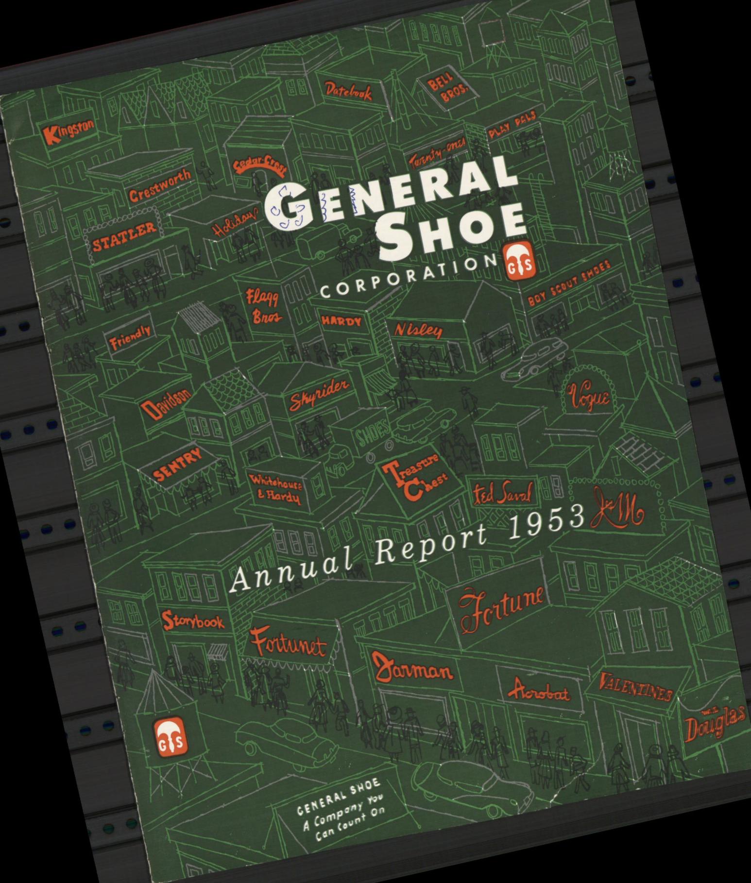 S.H. Kress Company, Jarman Shoe Corporation, General Shoe Corporation, and Genesco annual report 1953