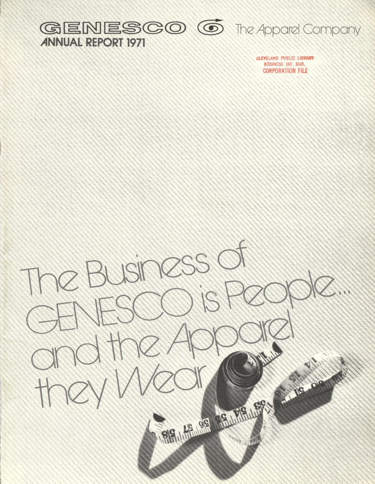 S.H. Kress Company, Jarman Shoe Corporation, General Shoe Corporation, and Genesco annual report 1971