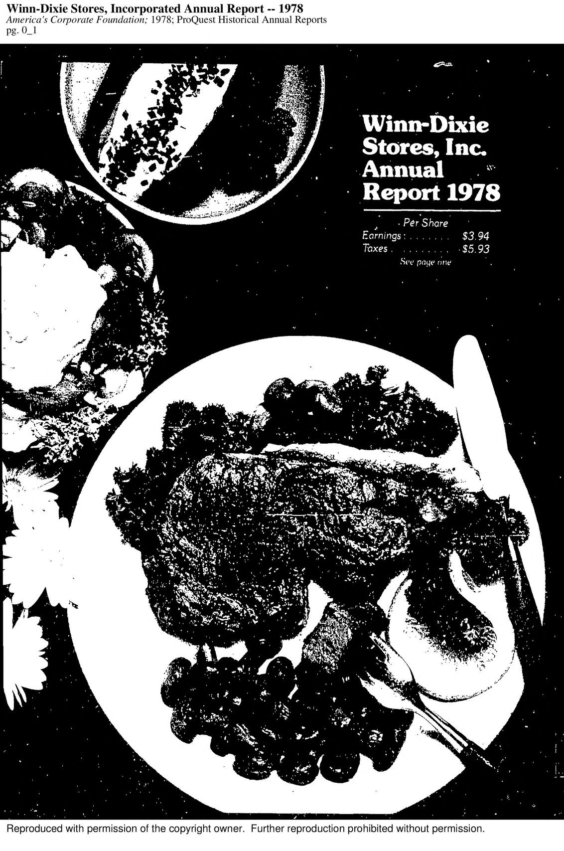 Winn & Lovett Grocery Company, Dixie-Home Company, and Winn-Dixie annual report 1977