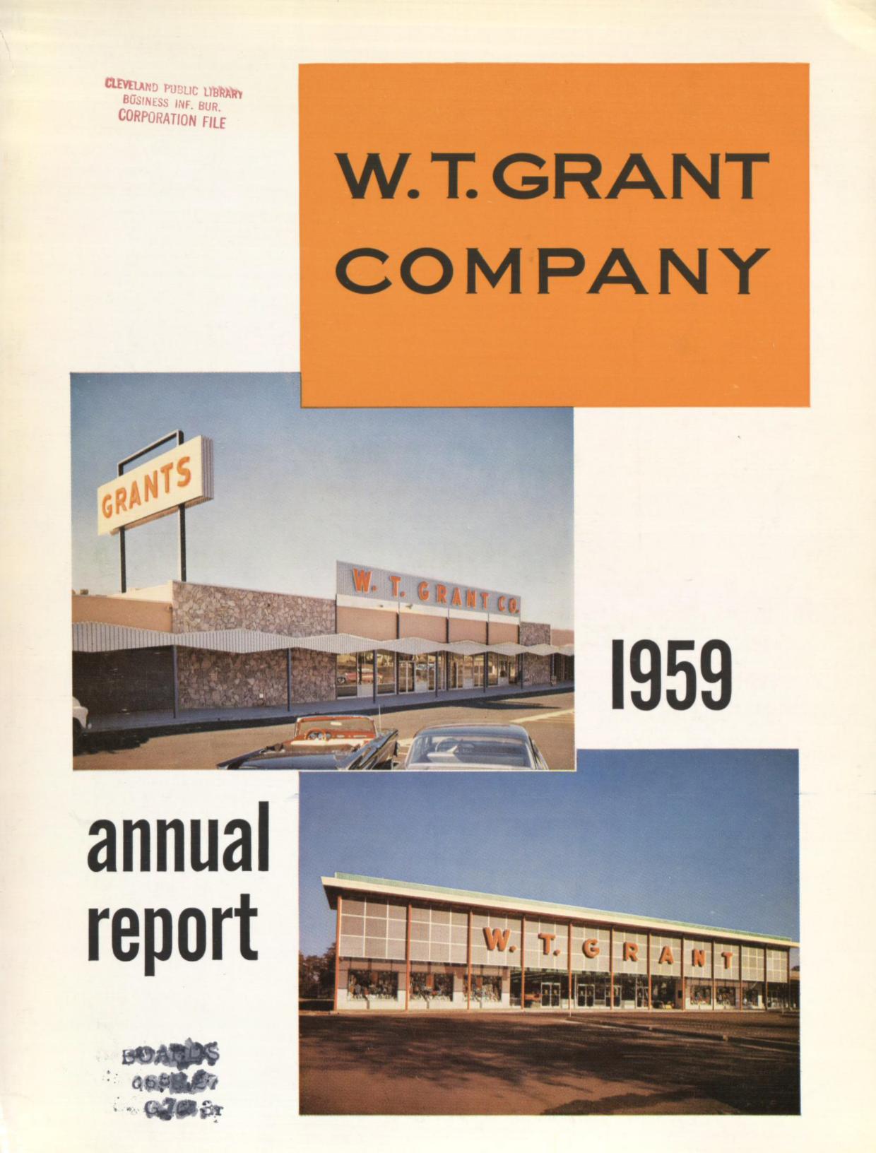 W.T. Grant Company annual report 1959